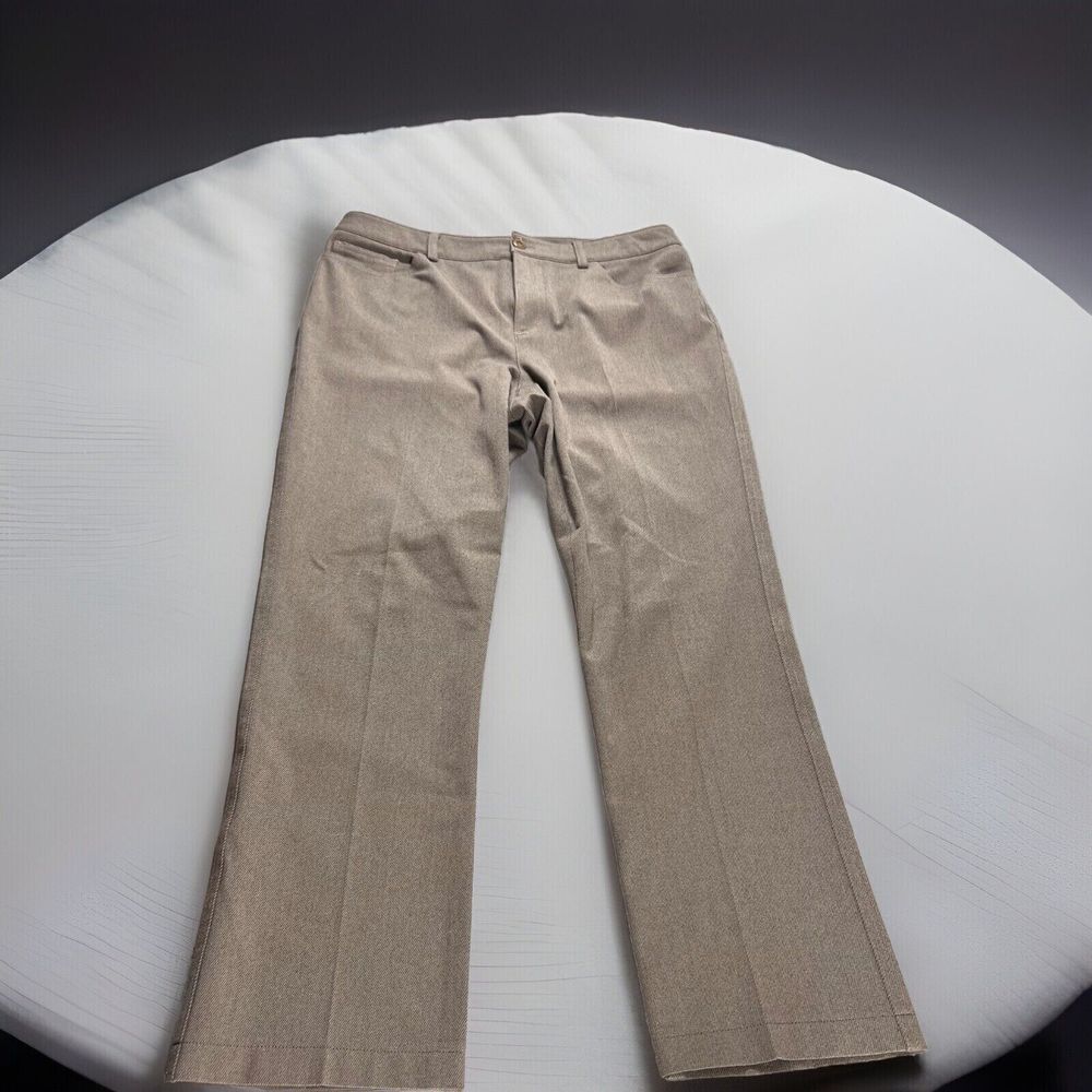 Peace of Cloth Particular Taupe‎ Brown Twill Straight Leg Pants Womens Size 8
